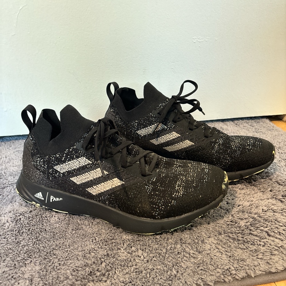 Adidas Black and White Trail Sneakers